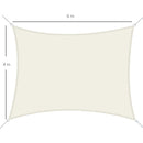 Tenda a Vela Ombreggiante Rettangolare 4x6m in Poliestere Bianco Crema