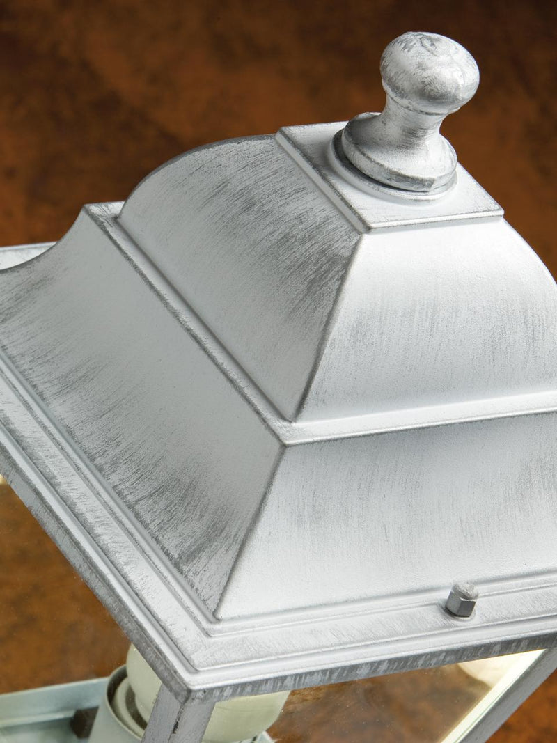 Lampada Testa Palo da Giardino E27 60W in Alluminio Sovil Bianco e Argento