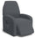 Housse de fauteuil inclinable extensible taille unique avec poche latérale gris foncé