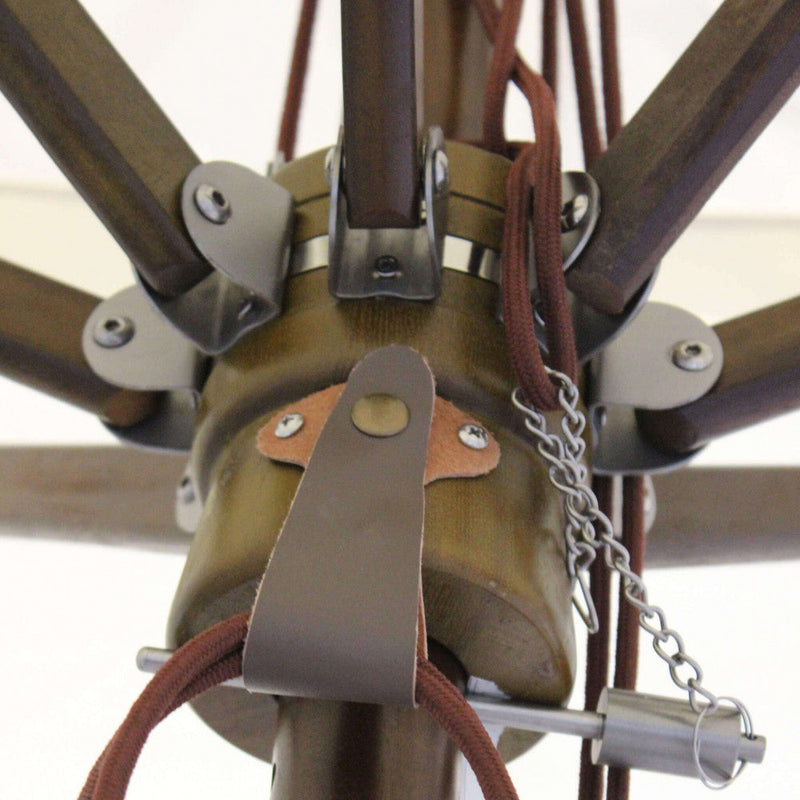 Ombrellone da Giardino 3x3 m Palo Ø48 mm Venere in Legno Marrone