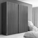 Binario per Porte Scorrevoli per Armadio 230 cm Spessore 20 mm Chiusura Soft con Kit di Accessori Emuca Anodizzato opaco