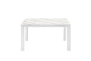Tavolo Allungabile 140/190x90x76 cm in Metallo David Marmo Bianco Opaco