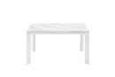 Tavolo Allungabile 140/190x90x76 cm in Metallo David Marmo Bianco Opaco