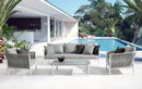 Divano 3 Posti 220x85x86h cm con Cuscini Florencia Bianco