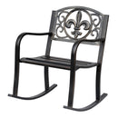 Sedia a Dondolo in Acciaio e Ghisa 60x73x85 cm  Bronzo