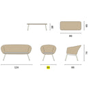 Set da Giardino in Wicker e Alluminio Vorghini Malaga Grigio