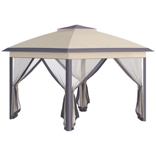 online Tonnelle de jardin 330x330x288 cm avec moustiquaire beige