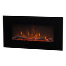 Camino Elettrico da Parete 45x84x14 cm Effetto Fiamma 1500W Marcus Nero