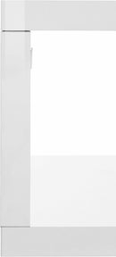 Tavolino a S con Ripiani a Giorno 90x41,5x55 cm Zeta Bianco Lucido  