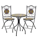Set Tavolino e 2 Sedie Ø60xh75 cm in Metallo Catania Multicolor