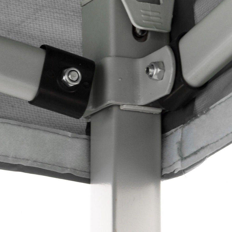 Gazebo Richiudibile Pieghevole 3x3m in Acciaio e PVC Impermeabile Bianco