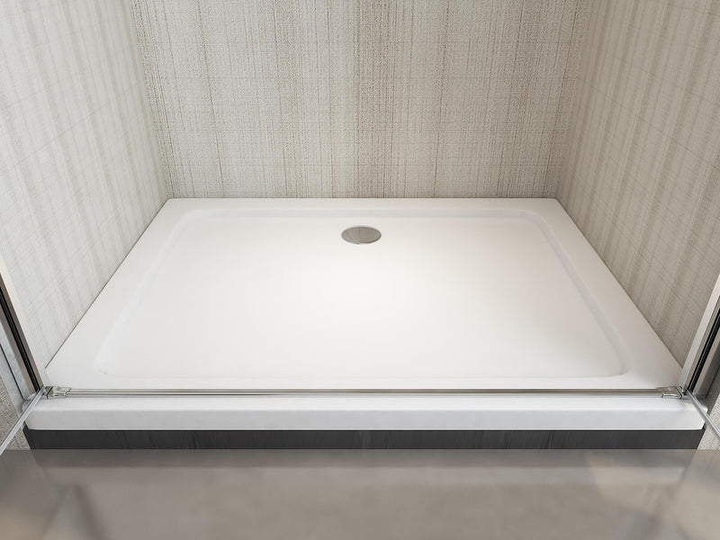 Porta Parete Doccia 85 cm 2 Ante Battenti in Cristallo 6mm H190 Saloon Seconda Scelta