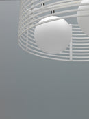 Lampada a Sospensione Ø50xH120 cm in Metallo Cage Bianco