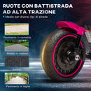 Moto Elettrica per Bambini 6V con Rotelle Rosa e Nero