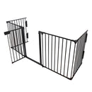 Cancello Cancelletto Protezione Camino Cani e Bambini Recinto Divisorio 3mt Nero