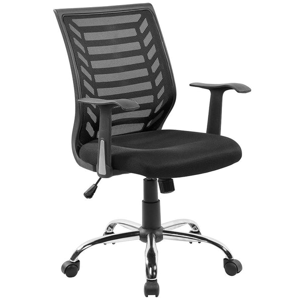 Fauteuil de bureau opératif en tissu et maille Tosini Miami noir acquista