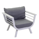 Set Salotto da Giardino 2 Poltrone e Tavolino in Alluminio Riverside Bianco