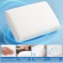 Cuscino Memory Foam a Rimbalzo Rapido 60x40x10 cm con Copertura Rimovibile e Lavabile Bianco Crema   