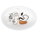 Piatto da Portata 47x34x10 cm  in Ceramica VdE Tivoli 1996 Face to grey 