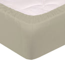 Lenzuolo Sotto con Angoli ed Elastico Tinta Unita Tortora Varie Misure