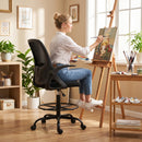 Sedia da Ufficio Ergonomica 65x59x104-124 cm con Supporto Lombare Poggiapiedi e Braccioli Ribaltabili Nera      