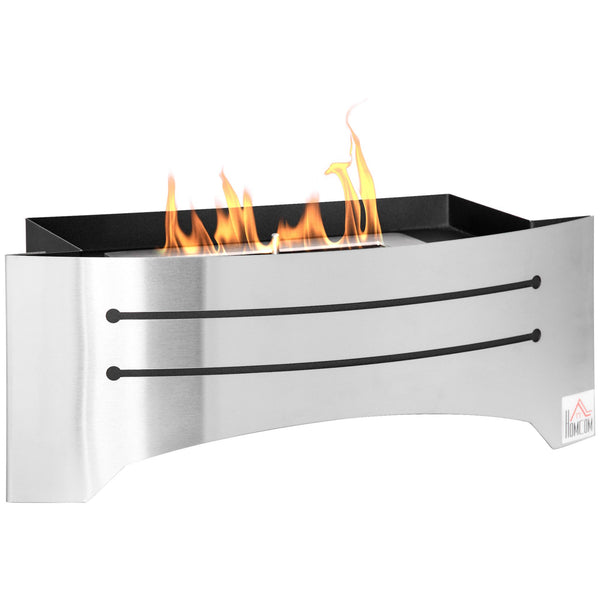 prezzo Cheminée Bioéthanol de Table 45x18x17 cm en Inox Argenté