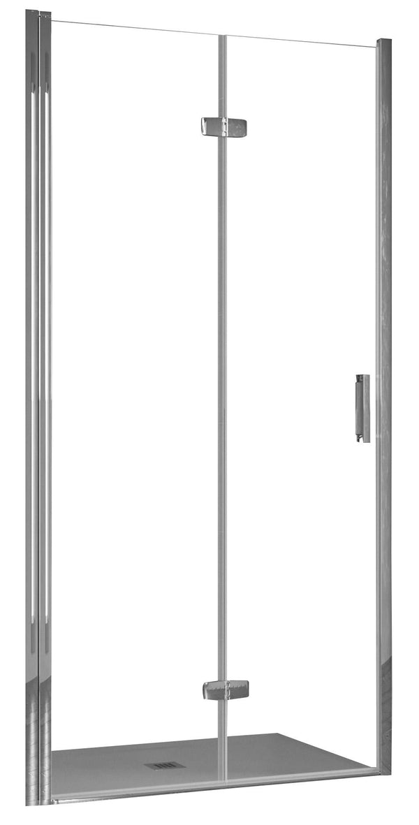 sconto Porte de douche 1 porte pliante en cristal transparent 6mm H195 Bonussi Fiona Différentes tailles