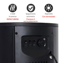 Camino Elettrico da Terra Effetto Fiamma 1800W Nero 