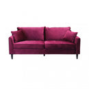 Divano 3 Posti Chandler 196x81x89 h cm in Velluto Rosso