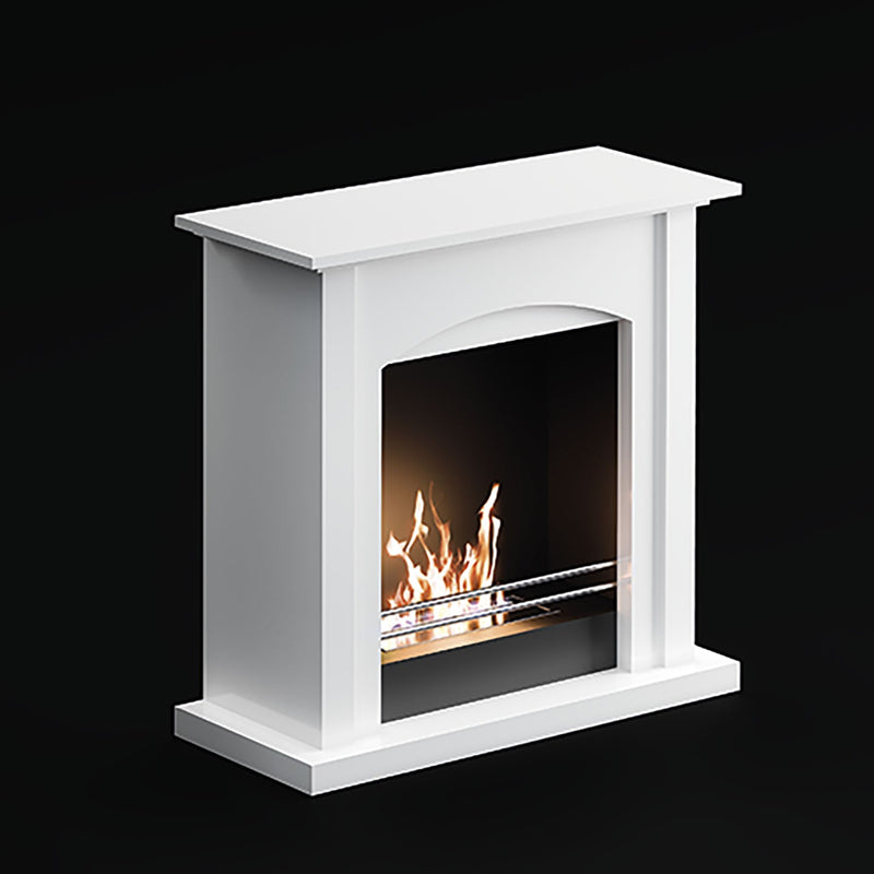 Camino a Bioetanolo da Pavimento 70x30x70 cm 2000W 1L Matera Bianco 