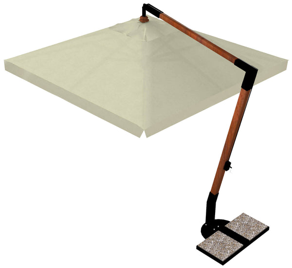 acquista Parasol de Jardin Décentralisé 4x4m en Bois Acrylique Housse avec Danieli Balsa San Francisco Ecru