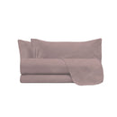 Set Lenzuola Sopra Sotto e 2 Federe Linea Water Washed Rosa Antico