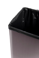 Pattumiera Alta 54L Interno Esterno Keter Verto Recycle 43,5x26,5x68,7 cm con Bordo Copri Sacco in Plastica Rosa Perla      