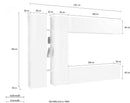 Parete Attrezzata Soggiorno 280x30x180 cm Maruska n°8 Grigio Antracite Opaco 