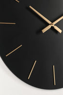 Orologio da Muro Ø 60x5 cm Timeline in Legno Nero