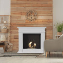 Camino a Bioetanolo da Pavimento 95x28x87 cm Flig San Diego Light Bianco