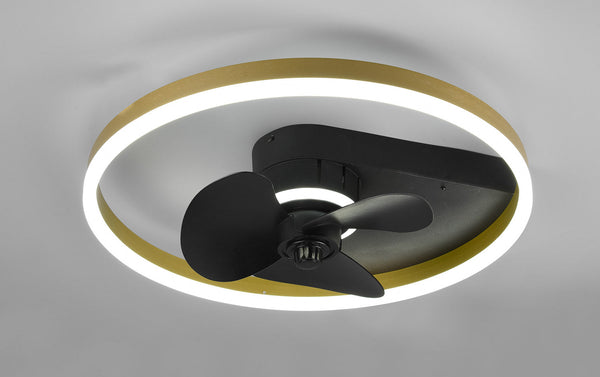 online Plafoniera con Ventilatore da Interno a LED SMD Ø50 cm Metallo Nero Opaco
