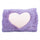 Sac à eau chaude électrique rechargeable pour chauffe-mains en forme de coeur en peluche lilas