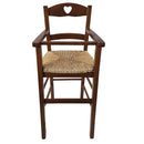 Seggiolone Sgabello per Bambini 36x36x85 cm in Legno Noce