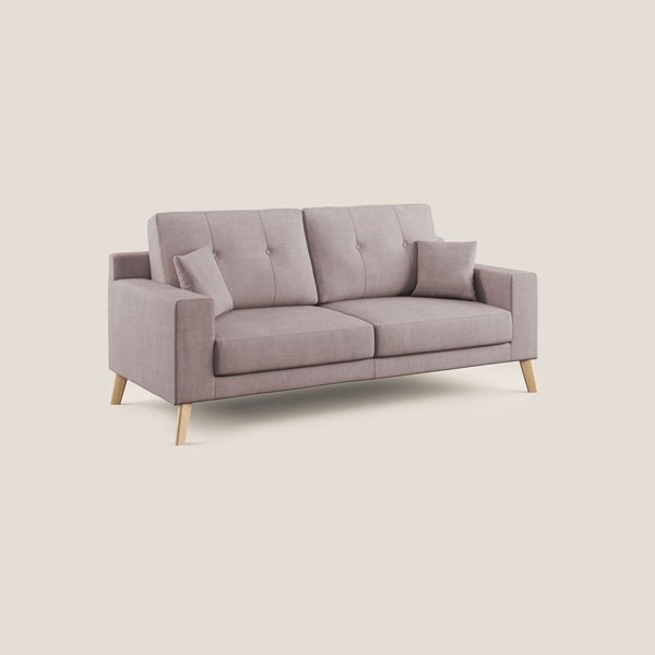 sconto Divano 3 Posti 206x95x91 cm in Tessuto Rosa