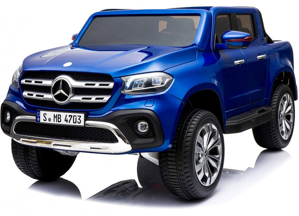 Voiture Électrique Porteuse pour Enfants 2 Places 12V Mp4 avec Permis Mercedes Classe X Pick-up Bleu prezzo