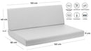 Cuscini per Pallet 120x80 cm Seduta e Schienale in Similpelle Mariotti Reforma Blu