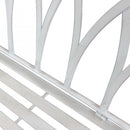 Panca Annette Bianco Antico 128x40x93 h cm in Acciaio Bianco