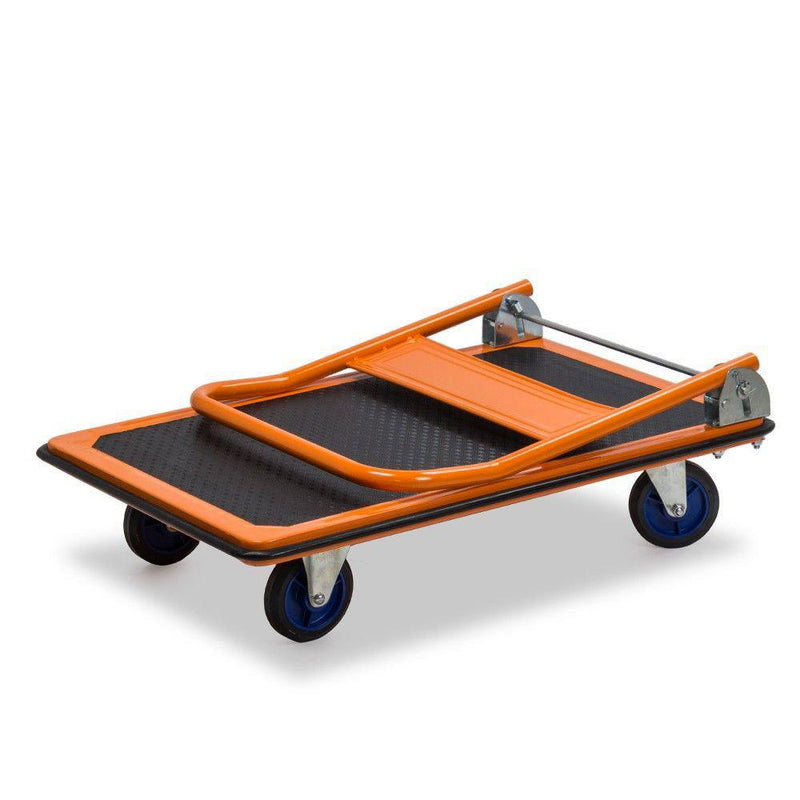 Carrello Pieghevole da Trasporto 300 Kg in Lamiera Arancione