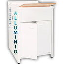 Mobile Lavatoio da Esterno in Polipropilene e Alluminio 60x60x83 cm Bianco  