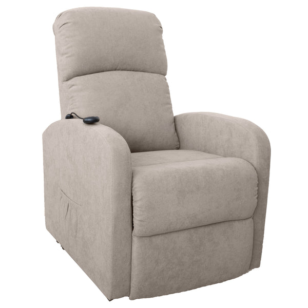 Fauteuil Releveur Electrique 1 Moteur 75x65x101 cm en Tissu Beige prezzo