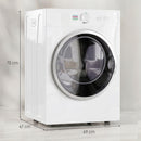 Mini Asciugatrice 3 kg 1020 W 49x47x70 cm con Riscaldamento PTC e Timer in Acciaio Inox Bianco      