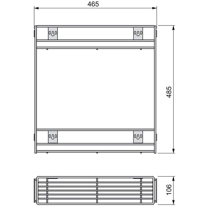 Portabottiglie Estraibile per Mobile da Cucina 11,5 cm in Acciaio Cromato Emuca