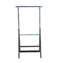 Set 2 Cavalletti da Lavoro Pieghevoli Telescopici Altezza Regolabile in Tubi d'Acciaio 
