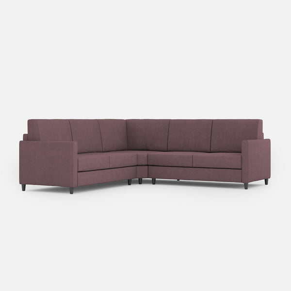 online Canapé d'angle Karay 5 places 241x241x85 cm en tissu prune